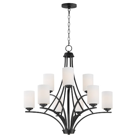 Maxim Lighting Deven 9-Light Chandelier 20036SWBK